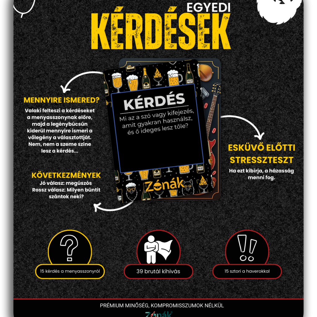 Zónák - Legénybúcsú party játék